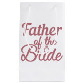 花嫁の家族結婚の父親 スモールペーパーバッグ (正面)