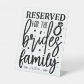 花嫁の家族表の署名用に予約 台座サイン (正面)