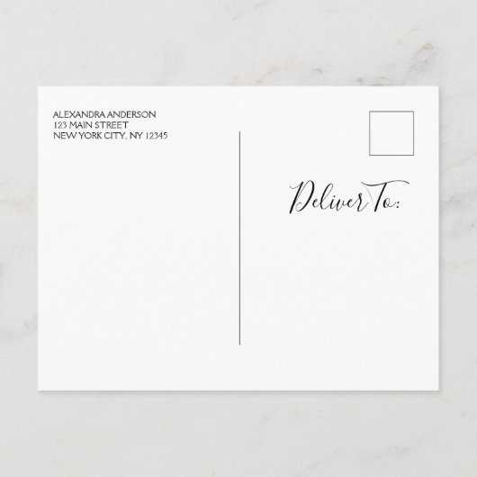 花嫁の山の素朴水彩色か 案内ポストカード (裏面)