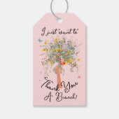 花嫁の巨大ワイルドフラワーブーケブライダルシャワー ギフトタグ (正面)