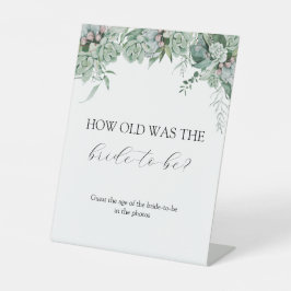 花嫁の年齢がブライダルシャワー 台座サイン