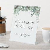 花嫁の年齢がブライダルシャワー 台座サイン (インサイチュ)