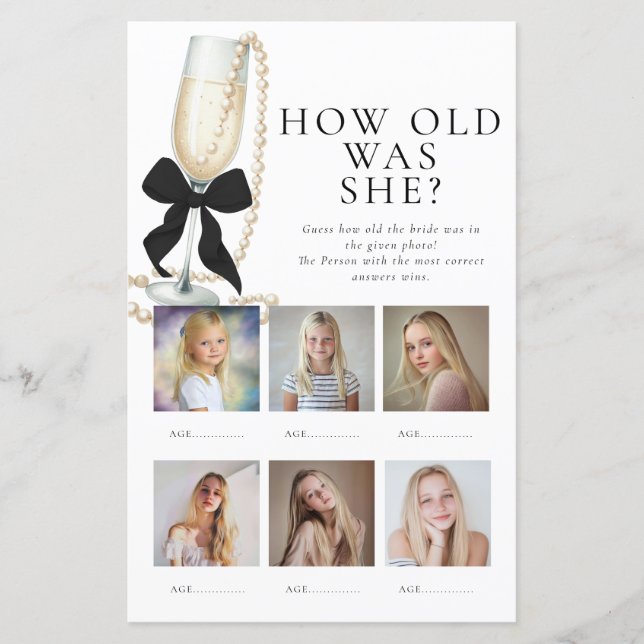 花嫁の年齢を知るゲーム ブライダルシャワーパーティー (正面)