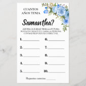 花嫁の年齢を知ろう！ バイリンガルゲームカード チラシ (裏面)