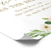 花嫁の年齢当てゲーム フローラル ブライダルシャワー ポスター (角)