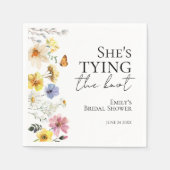 花嫁の幸せを祝おう | ワイルドフラワー ブライダルシャワー スタンダードカクテルナプキン (正面)