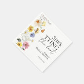 花嫁の幸せを祝おう | ワイルドフラワー ブライダルシャワー スタンダードカクテルナプキン (角)