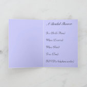 花嫁の座るブライダルシャワーへの招待 招待状 (内部)