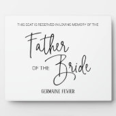 花嫁の座席指定記念碑の結婚父 フォトプラーク (正面)