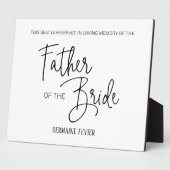 花嫁の座席指定記念碑の結婚父 フォトプラーク (側面)