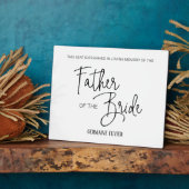 花嫁の座席指定記念碑の結婚父 フォトプラーク (側面)