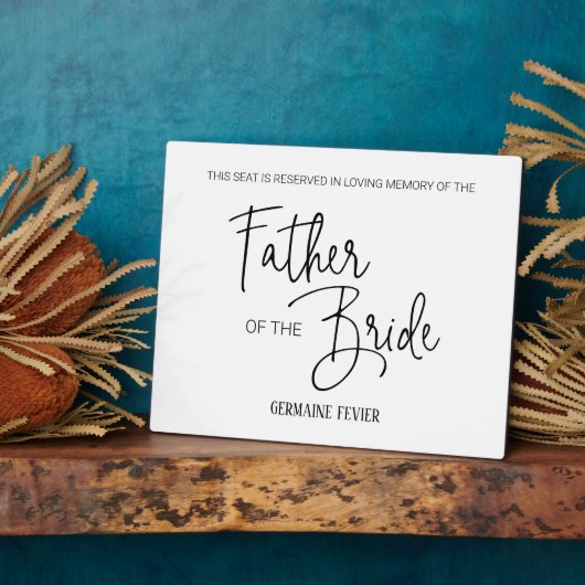 花嫁の座席指定記念碑の結婚父 フォトプラーク (側面)