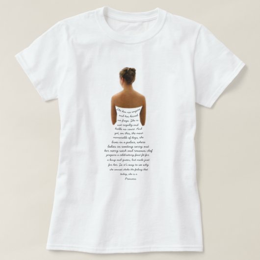 花嫁の引用 Tシャツ (デザイン正面)