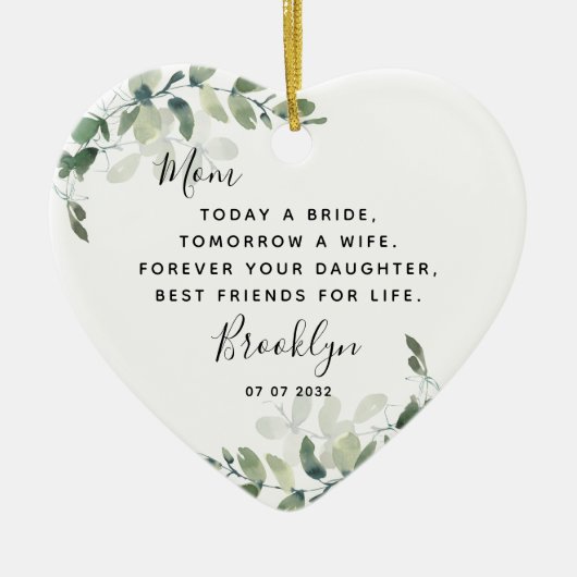 花嫁の形見の母 セラミックオーナメント (正面)