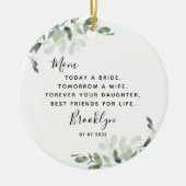 花嫁の形見の母 セラミックオーナメント (正面)