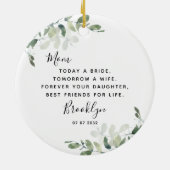 花嫁の形見の母 セラミックオーナメント (裏面)