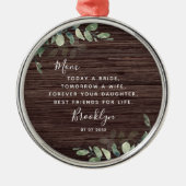 花嫁の形見の母 メタルオーナメント (正面)