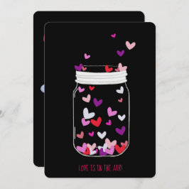 花嫁の愛は空気飴のハートパーティーシャワー 招待状