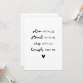 花嫁の折り畳んだカードを持って泣き叫ぶ カード (正面/裏面インサイチュ)