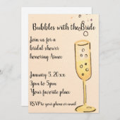花嫁の招待状の泡 招待状 (正面/裏面)