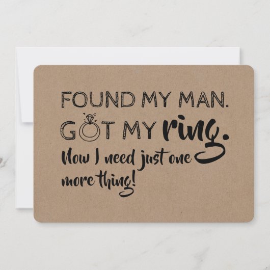 花嫁の提案をもう一つおもしろい必要とする 招待状 (正面)