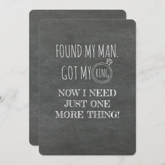 花嫁の提案をもう一つおもしろい必要とする 招待状 (正面/裏面)