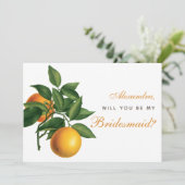 花嫁の提案オレンジ緑の葉植物学 カード (スタンド正面)