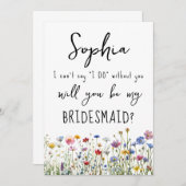 花嫁の提案カードワイルドフラワー 招待状 (正面/裏面)
