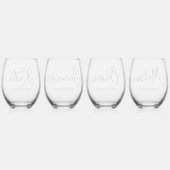 花嫁の提案ギフトカスタムワイングラス ステムなしワイングラス (裏面)