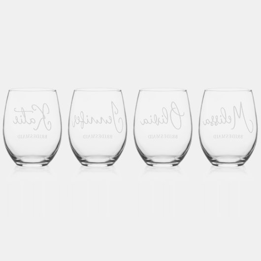 花嫁の提案ギフトカスタムワイングラス ステムなしワイングラス (裏面)