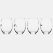 花嫁の提案ギフトカスタムワイングラス ステムなしワイングラス (左)