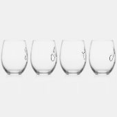 花嫁の提案ギフトカスタムワイングラス ステムなしワイングラス (右)