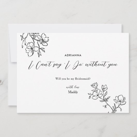 花嫁の提案デリケートな花エレガント 招待状 (裏面)