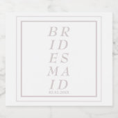 花嫁の提案 ウェディングパーティーのギフト - リキュールボトルラベル (シングルラベル)