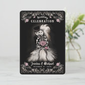 花嫁の新郎の結婚式の骨組墓地愛招待 招待状 (スタンド正面)