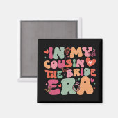 花嫁の時代の溝深い結婚式の日のいとこで マグネット (正面/裏面)