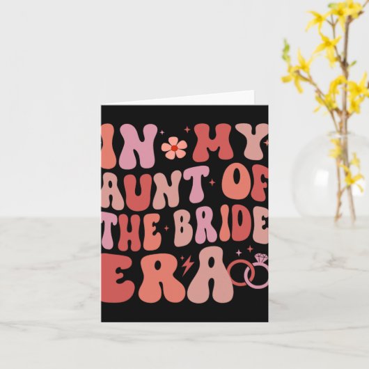 花嫁の時代の溝深い結婚式の日の叔母で カード (黄色い花)