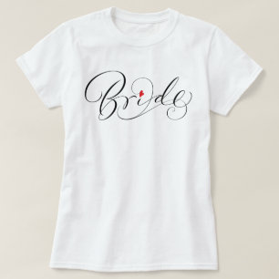 花嫁の書ファンシー道ロマンチックレタリング Tシャツ