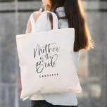 花嫁の書道シンプルの母結婚なる トートバッグ<br><div class="desc">花嫁の書道シンプルトートバ結婚ッグの母は、おもしろいと書かわいらしを特徴とし、花嫁の名前の母を持つ。</div>