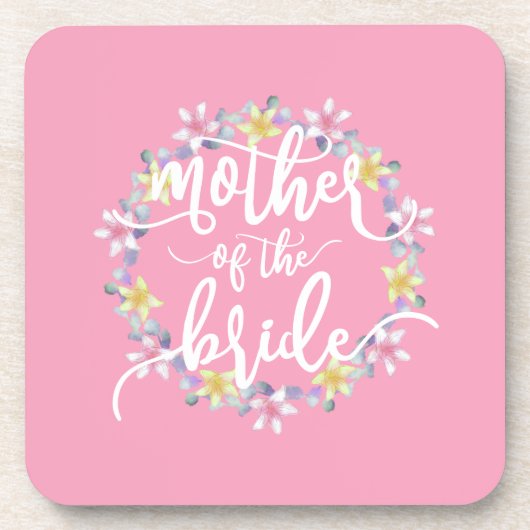 花嫁の書道結婚の母 |コースター コースター (正面)