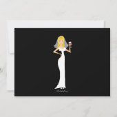 花嫁の最モダン後の投げバチェロレッテ 招待状 (裏面)