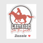 花嫁の最後に乗る錆びた赤 シール (シート)