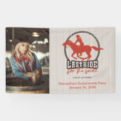 花嫁の最後に乗る錆びた赤 横断幕 (横)