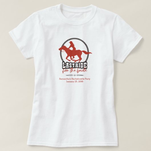 花嫁の最後に乗る錆びた赤 Tシャツ (デザイン正面)