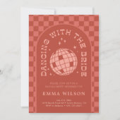 花嫁の最後のディスコバチェロレッテパーティーウィークエンド 招待状 (正面)