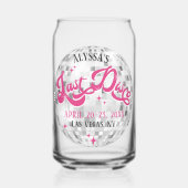 花嫁の最後のディスコボール独身最後のパーティー景品 ガラス缶 (正面)