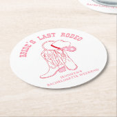 花嫁の最後のバカ騒ぎパーティーの景品 ラウンドペーパーコースター (アングル)