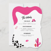 花嫁の最後のライドバチェロレッテ週末パーティー 招待状 (裏面)