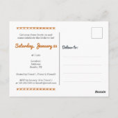 花嫁の最後の乗り物を燃やしたオレンジ ポストカード (裏面)