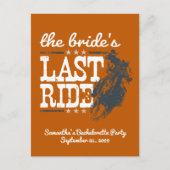 花嫁の最後の乗り物を燃やしたオレンジ ポストカード (正面)